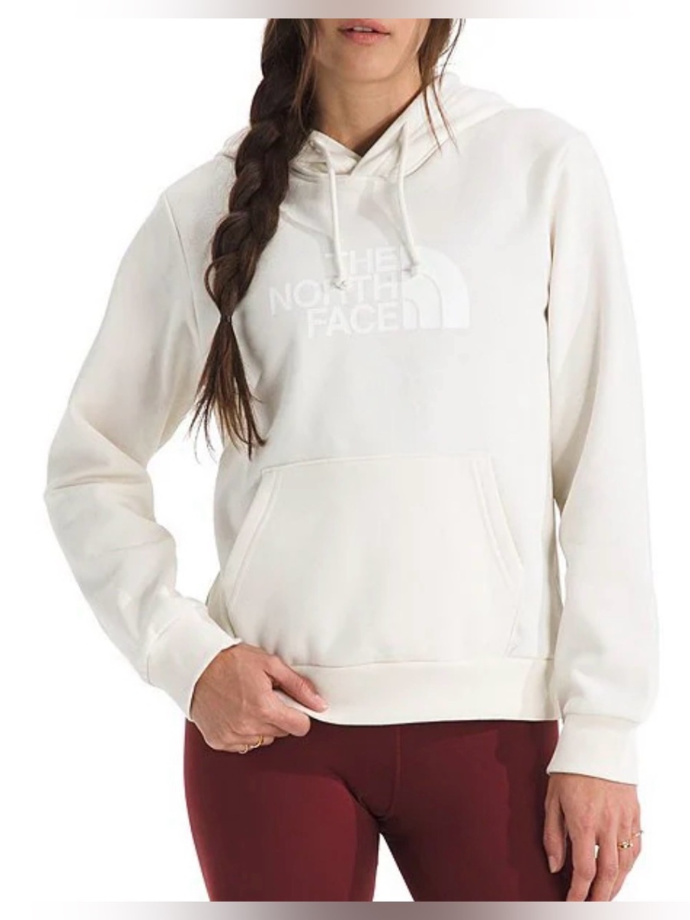 The North Face Half Dome Hoodie Cream Pullover Size Small NWT